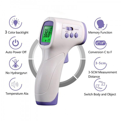 Smart Non-Contact Infrared Thermometer with 3 Color Display (Multicolour Any Design) Slide 3