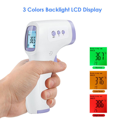 Smart Non-Contact Infrared Thermometer with 3 Color Display (Multicolour Any Design) Slide 4