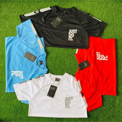 Smug Premium Combo Offer T Shirt Black White Sky Red 4 Pcs image