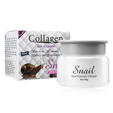 Snail Collagen For Facial Cream Skin Moisturizing Anti-Aging Whitening Protective Film Face Sheet Skincare - 80gm image