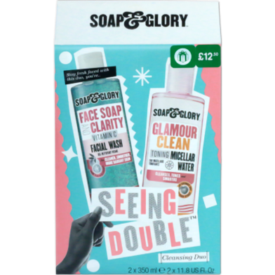 Soap and Glory Seeing Double Cleansing Duo 2x350ml Gift Set image