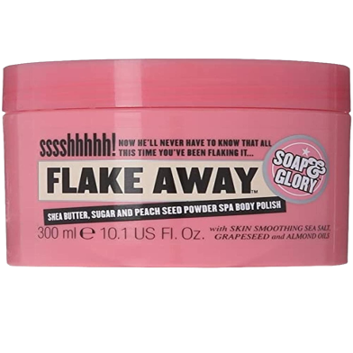 Soap and Glory Flake Away Shea Butter Sugar And Apricot Seed Spa Body Scrub – 300ml image