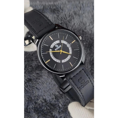 Sober Men's Quartz Watch (Black Dial) image