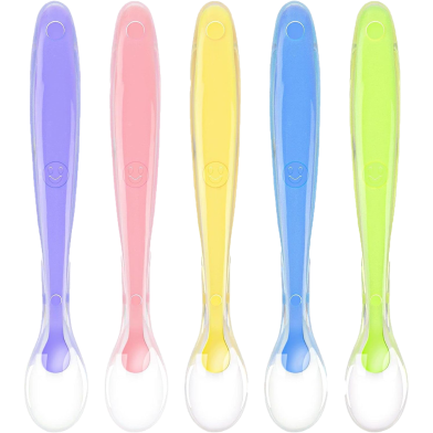 Soft Head Cute Baby Silicone Spoon BPA Free Non-toxic Newborn Training 1Pcs Multicolor image