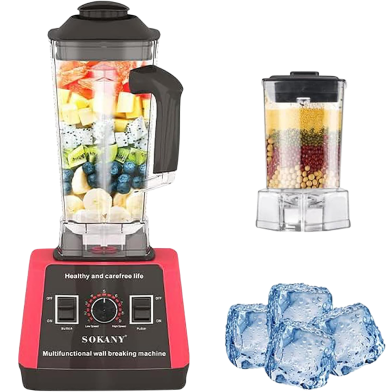Sokany 5000 W High Performance Mixer 9 Speed Levels 2-IN-1 2.5 L Stand Mixer And Smoothie Maker And Coffee Grinder Self Cleaning Function Bpa Free image