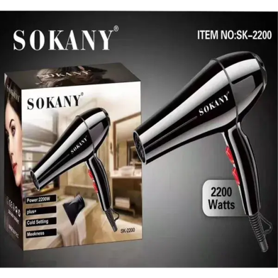 Sokany Hair dryer, 2200 watt, Black image