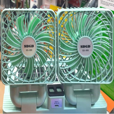 Solar Fan- Double Head Charging Fan-SD-999 image