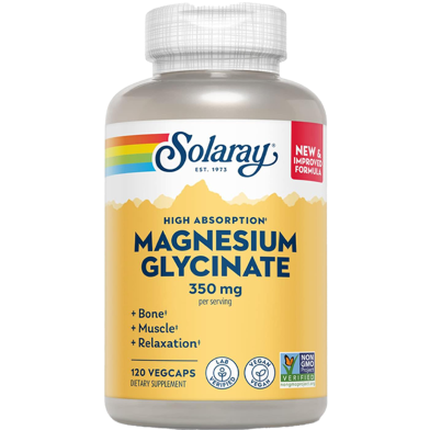 Solaray Magnesium Glycinate 350 mg - 120 Veg Caps -497963333 image