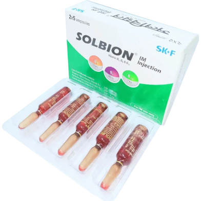 Solbion (100 mg, 100 mg, 1 mg)/3 ml IM Injection 3 ml ampoule image