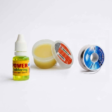 Soldering Tools Kit Combo Soldering Wire Plus Paste Plus Loson Liquid 3 In 1 image