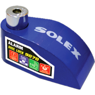 Solex 9070 Motorcycle Alarm Disc Brake Lock 110dB Anti Theft Waterproof Vibration Sensor Zinc Alloy Body Dash 1Pcs image