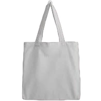 Solid White Canvas Tote Bag with Zipper image