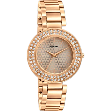 Sonata Blush It Up With Rose Gold Dial Stainless Steel Watch image