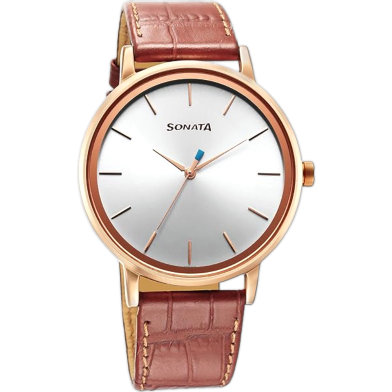 Sonata Utsav Quartz Analog Silver Dial Watch For Men image