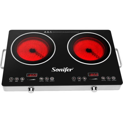 Sonifer SF-3051 Kitchen Multifunctional Big Size Dual Hot Plate Sensor Electric Double Induction Cooker image