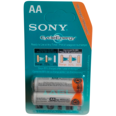 Sony 1.2V AA Rechargeable Battery 4600mAh Pair image