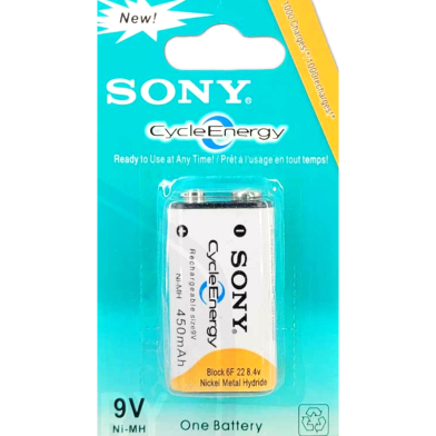 Sony 9V Rechargeable Battery - 450mAh image