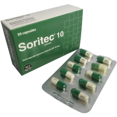 Soritec 10mg Capsule 10's Strip image