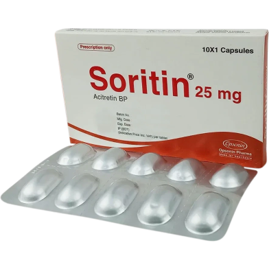 Soritin 25mg Capsule 10's Strip image