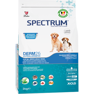 Spectrum Derm 26 Adult Dry Dog Food - Hypoallergenic Dog Food | Salmon and Rice 3kg image