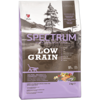 Spectrum Low Grain Sterilized Adult Dry Cat Food - Salmon, Anchovy and Cranberry 2kg image