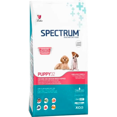 Spectrum Puppy 32 Dry Dog Food – Complete Food for Mini and medium Breed Puppies From 2 to 14 months 3kg image