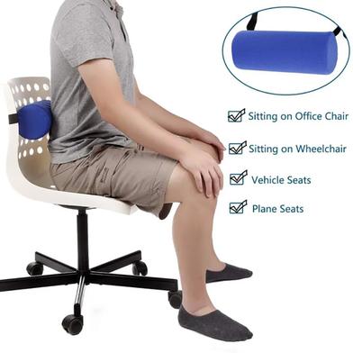 Spine Lumbar Roll Cushion for Lower Back Pain, Car Seat And Office Chair Slide 4