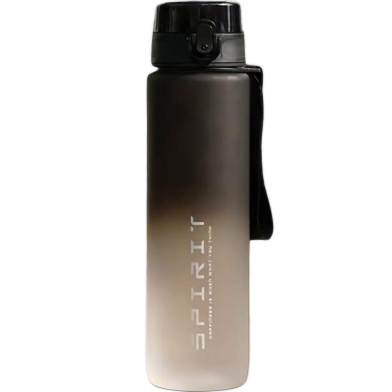 Spirit Motivational Sports Water Bottle Black White 650ml image