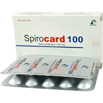 Spirocard 100 mg Tablet 10's Strip image