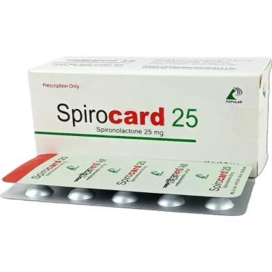 Spirocard 25 mg Tablet 10's Strip image