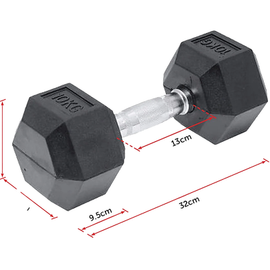 Sports And Fitness 10kg Hex Dumbbell 2 pcs : Sports And Fitness