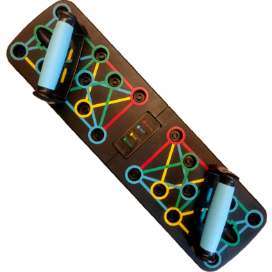 Sports And Fitness Adjustable Pushup Board 9 in 1 Foldable Multi Position Body Building Push Up Stands image