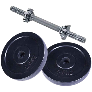 Sports House Combo Pack Of Two Pcs Dumbbell Set With Stick - 5kg image