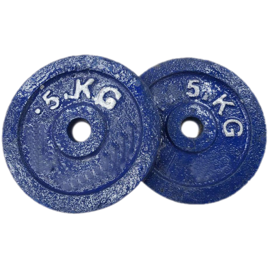 Sports House Dumbbell Weight Plate Blue 5 KG- 2 Pcs image
