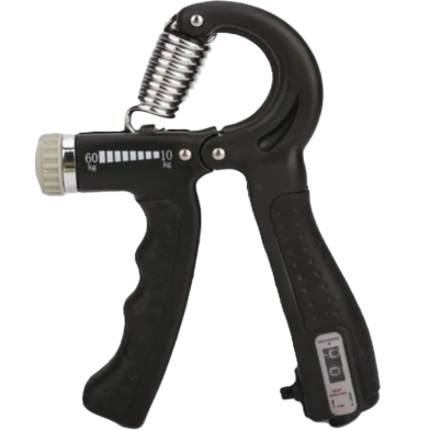 Sports and Fitness Counting 5-60kg Adjustable Hand Grip Black Color image