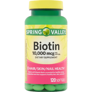 Spring Valley Biotin 10000mcg for Healthy Hair Nail and Skin 120 Counts -262305876 image