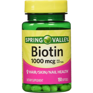 Spring Valley Biotin 1000mcg 150 Softgels -289453321 image