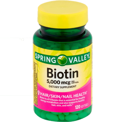 Spring Valley Biotin 5000mcg 120 Softgels -262305876 image