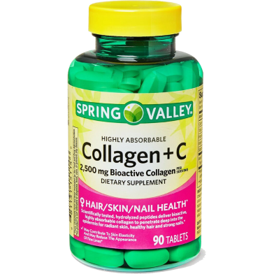 Spring Valley Collagen Plus Vitamin C 2500mg 90 Tablets image
