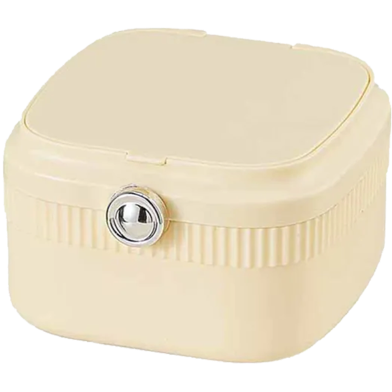 Makeup and Jewelry Organizer Box with Mirror and Dustproof Lid image