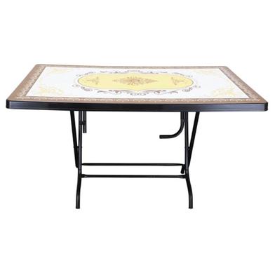 Tel Square Table Print Black (St/L) Diamond - 6 Seated image