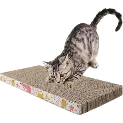 Squre Scratcher Board With Catnip For Cat image
