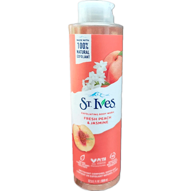 St.Ives Fresh Peach And Jasmine Exfoliating Body Wash 650ml image