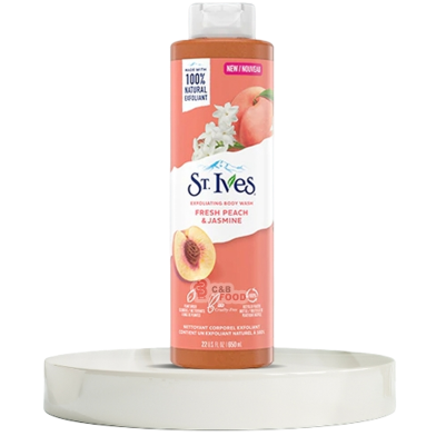 St. Ives Exfoliating Fresh Peach and Jasmine Body Wash 650ml image
