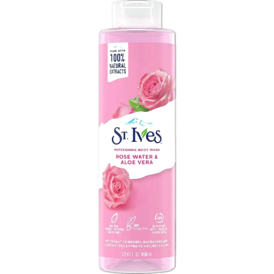 St. Ives Rose Water and Aloe Vera Refreshing Body Wash – 650ml image