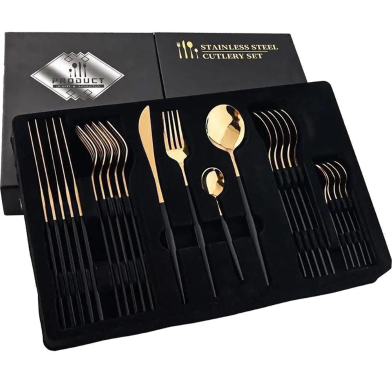 Stainless Steel Cutlery Spoon Set of 24 Pcs image