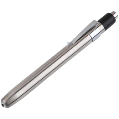 Stainless Steel Mini Medical Pocket Pen Torch ( Warm Yellow Light ) image