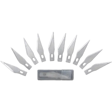 Stainless Steel Precision Cutter Blades 2.6cm With Safety Cap For DIY Craft 10Pcs image