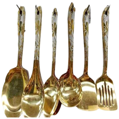 Stainless Steel Serving Spoon Set- 6 Pcs Set image