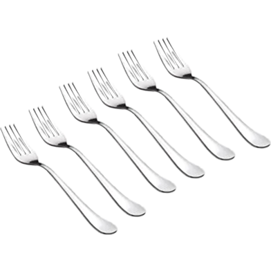 Stainless Steel Spoons Mini Coffee fork Spoon 15cm 6 Pcs image